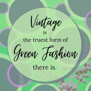 Welcome & thanks for choosing vintage/secondhand!